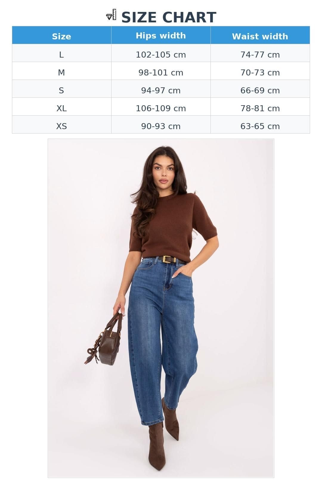 Love Lace Love Lace Women's High Waisted Balloon Fit Jeans with Ribbon Belt in Blue - 4