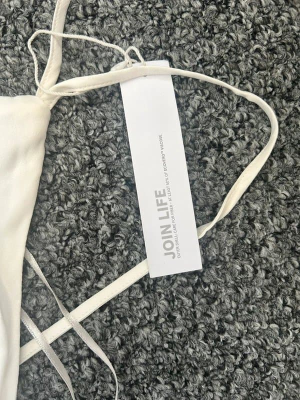 Bershka Bershka White Satin Halterneck Mini Dress Backless Strappy BNWT Size XS UK 6