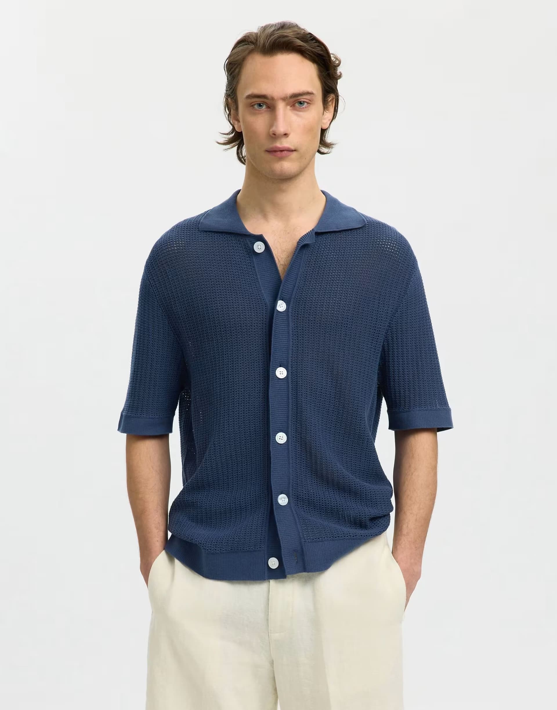 ASOS Selected Shirt in ocean cavern
