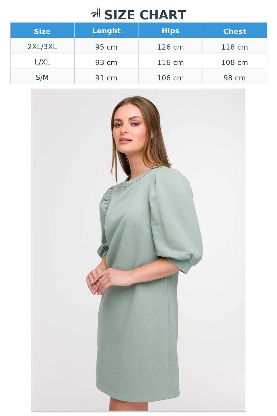Love Lace Love Lace Women's Loose Aline Day Dress with 3/4 Sleeves in Green - 4