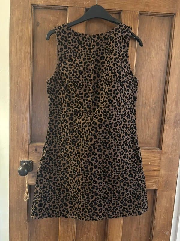 ASOS Design ASOS denim leopard print dress