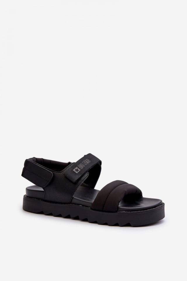 Love Lace Love Lace Women's Big Star Platform Sandals with Velcro Strap for Easy Fit in Black - 2