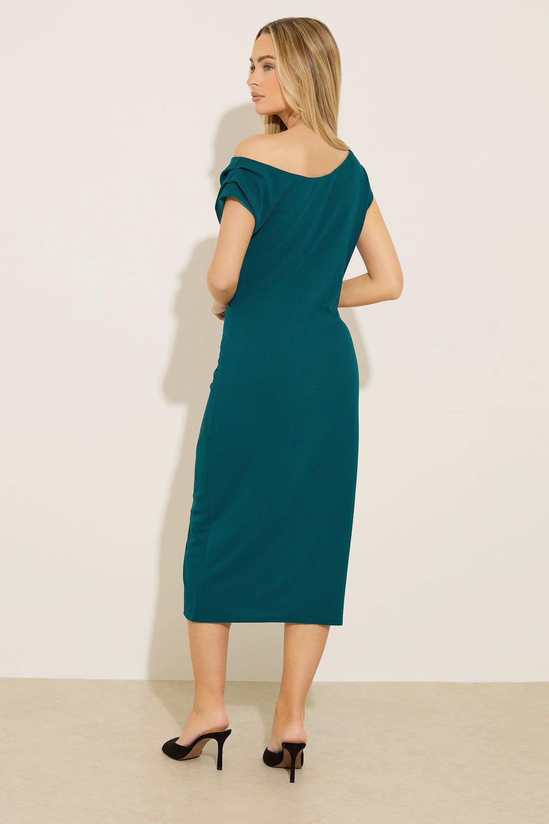 Star By Julien Macdonald Star by Julien Macdonald Women's Draped Midi Dress in Teal - 4