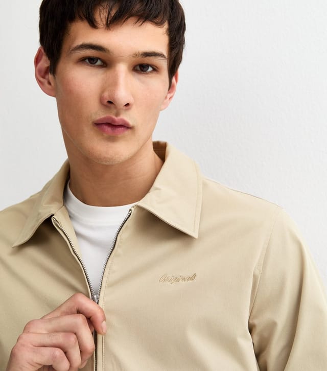 jack & jones Men's Light Brown Harrington Jacket Jack & Jones New Look - 2
