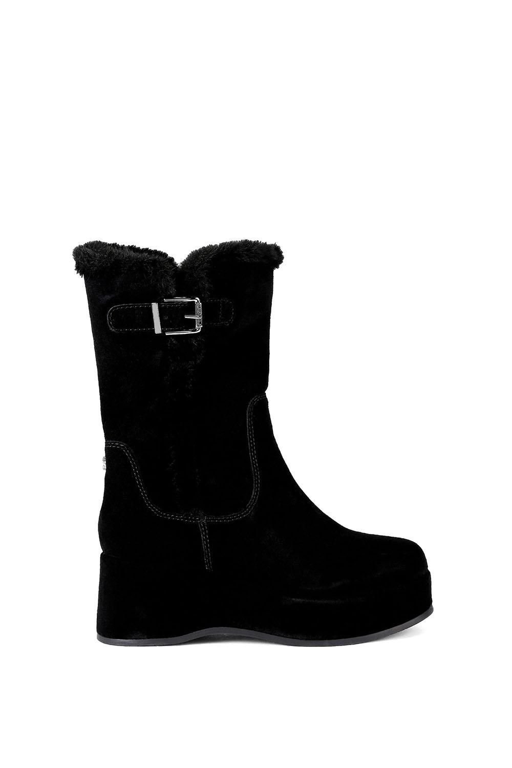 Carvela Carvela Women's 'Apres Buckle' Suede Boots in Black - 3