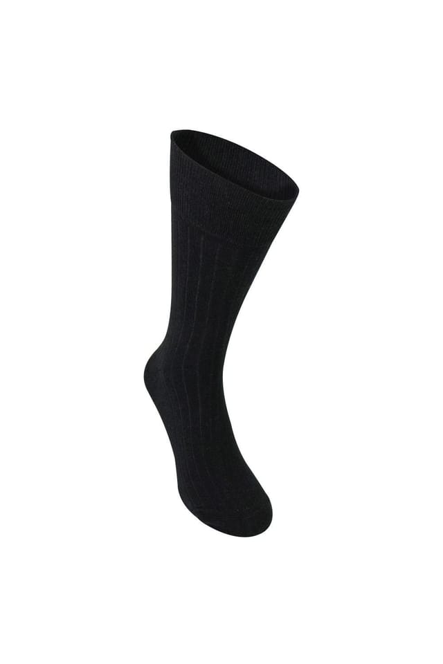 Steven Steven Men's Cotton Camel Wool Socks - Warm Breathable Comfort for Everyday Wear in Black - 3