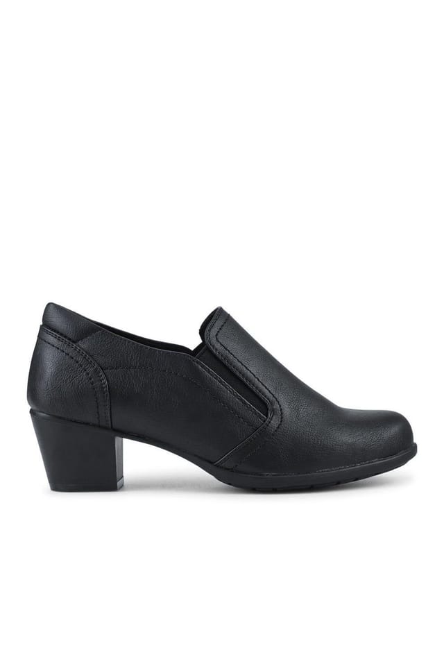 Pavers Pavers Women's Wide Fit Cone Heel Shoes in Black - 2