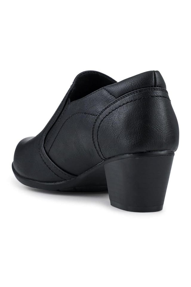 Pavers Pavers Women's Wide Fit Cone Heel Shoes in Black - 3