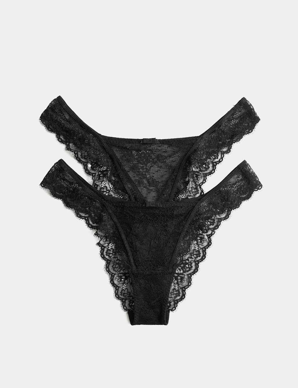 Marks & Spencer M&S 2 Pack Ida Lace Miami Knickers Black
