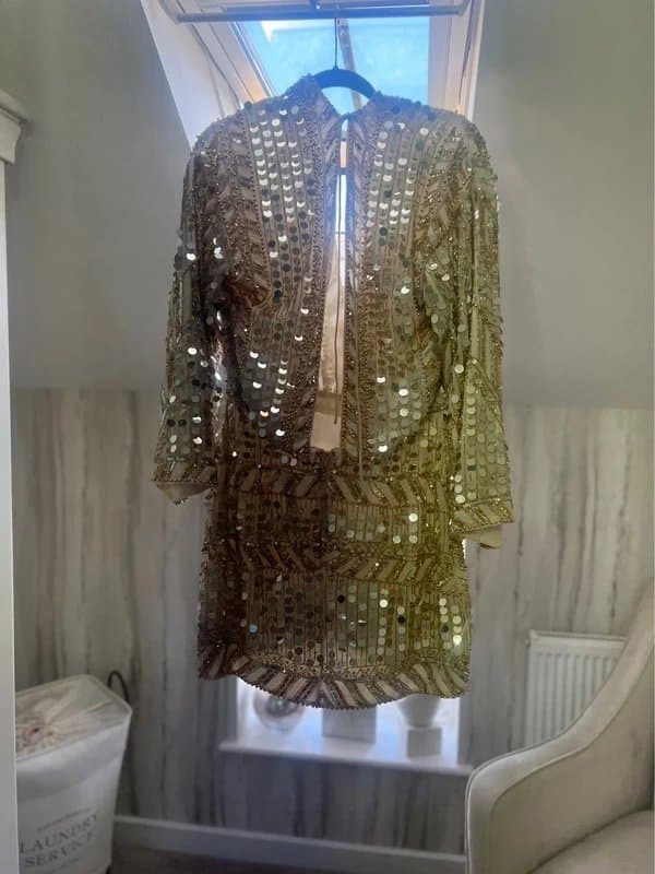 ASOS ASOS sequin embellished luxe backless dress