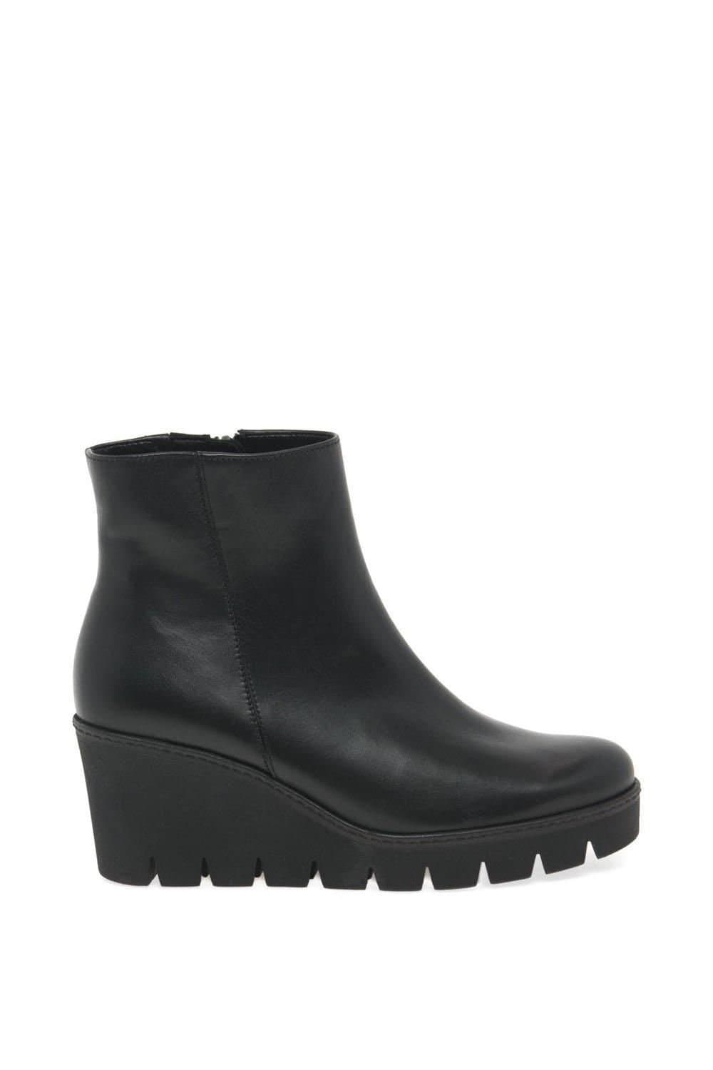 Gabor Gabor Women's 'Utopia' Chunky Wedge Heel Ankle Boots in Black
