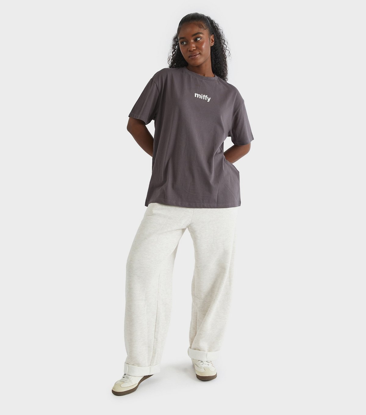 Skinnydip Women's Grey Miffy Outline Print T-Shirt Skinnydip New Look - 3