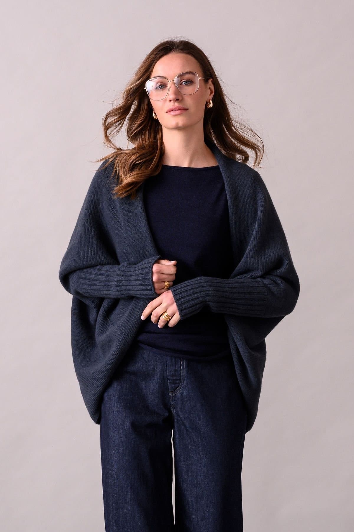 Celtic & Co Celtic & Co Women's Supersoft Cocoon Cardigan in Dark Grey