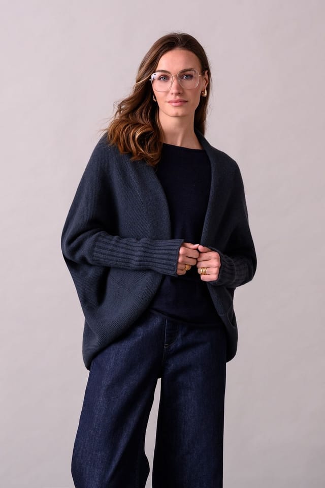 Celtic & Co Celtic & Co Women's Supersoft Cocoon Cardigan in Dark Grey - 3