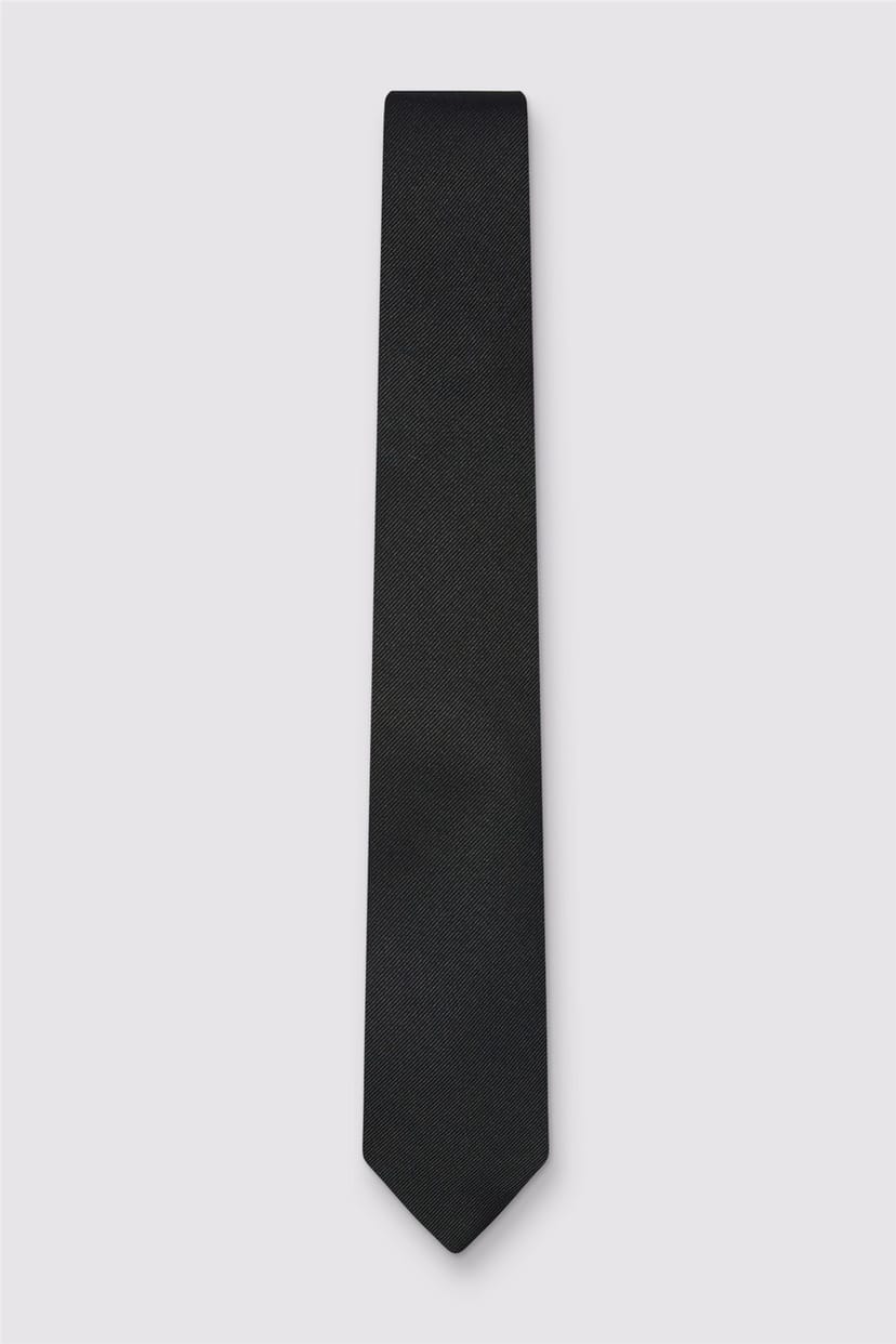 Ted Baker Ted Baker Men's Plain Tie in Dark Grey - 1