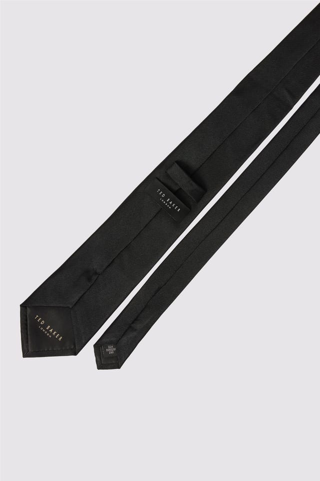 Ted Baker Ted Baker Men's Plain Tie in Dark Grey - 2