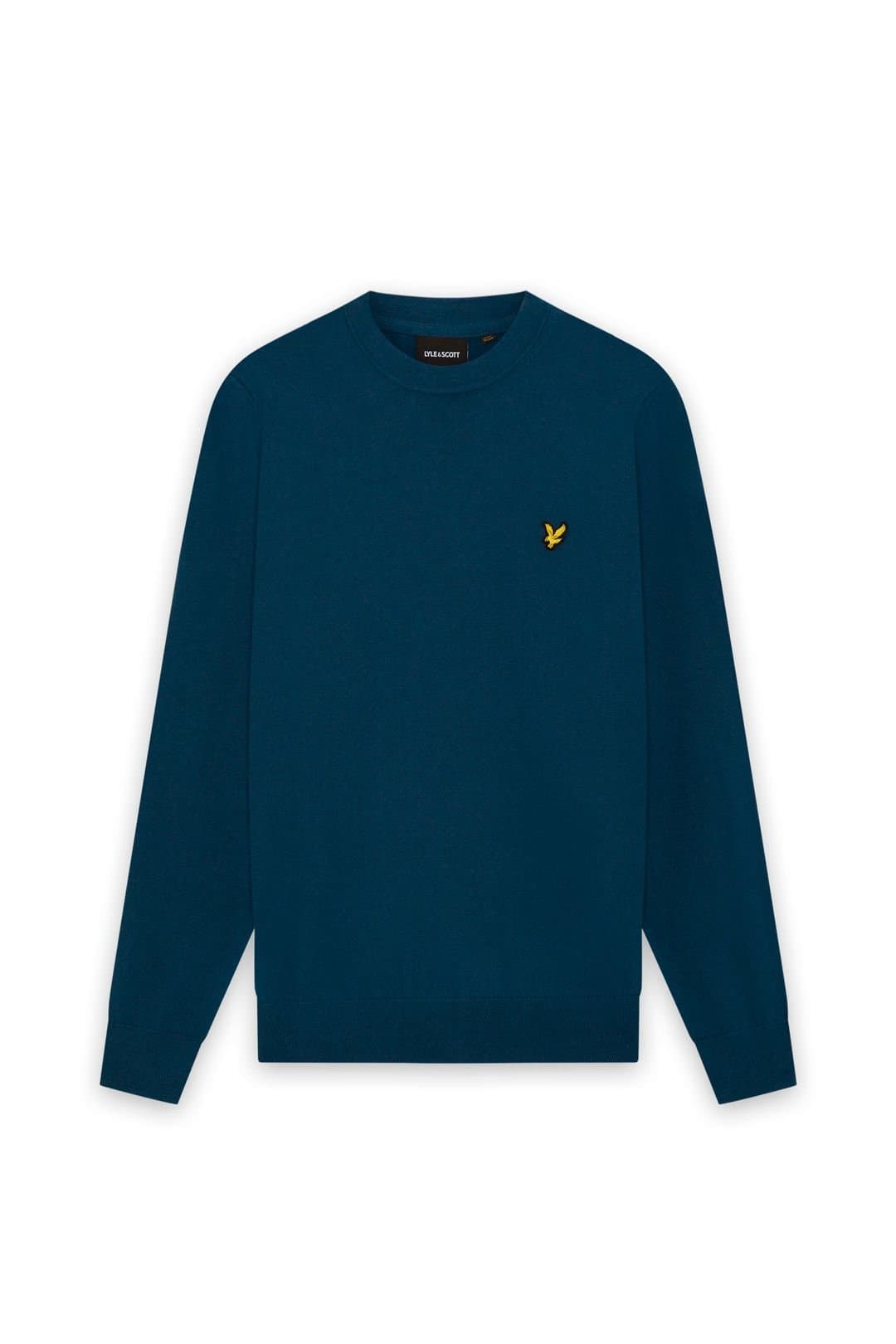 Lyle & Scott Lyle & Scott Men's Cotton Merino Crew Neck Jumper Aegean Blue