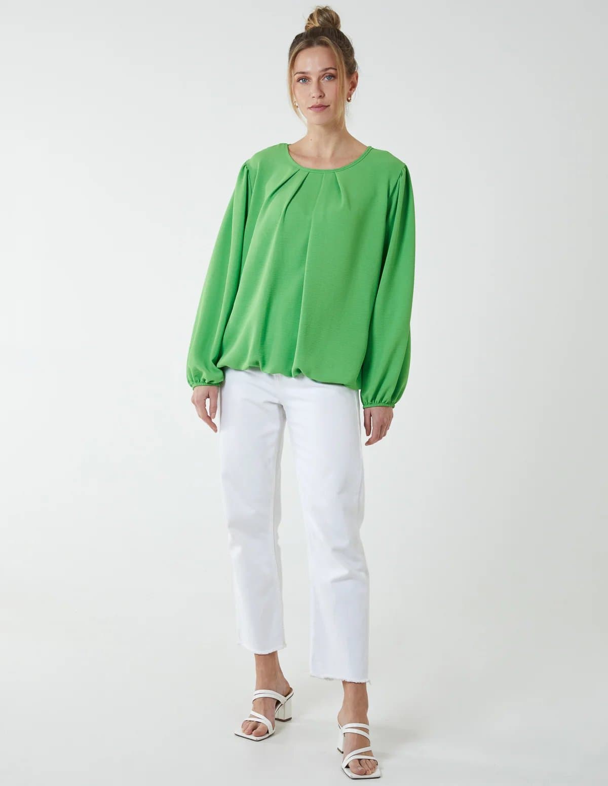 Blue Vanilla Elasticated Blouson Hem Blouse