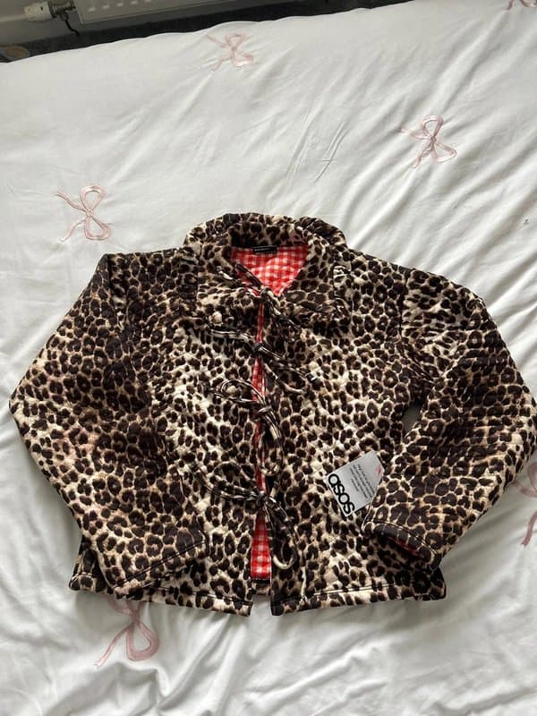 ASOS Design ASOS quilted leopard print jacket