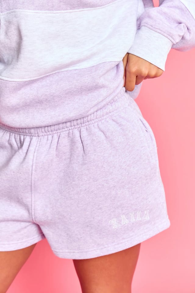 Kaiia Kaiia Logo Mini Shorts Lilac Marl - 3