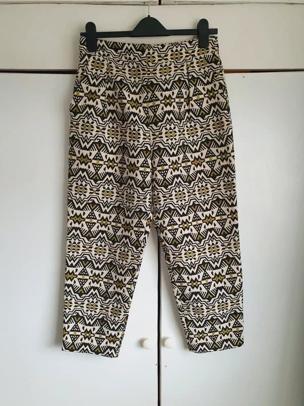 Anonyme Anonyme aztec brocate trousers dress pants size uk 8