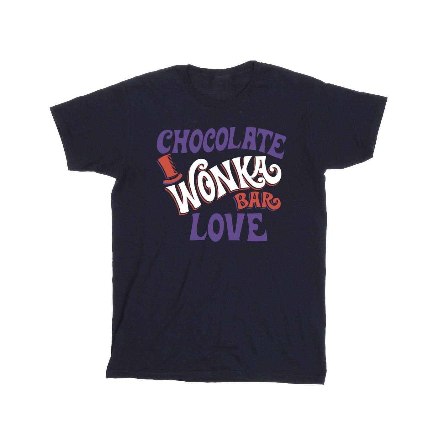 Warner Bros Warner Bros Men's Chocolate Bar Love Cotton T-Shirt in Navy