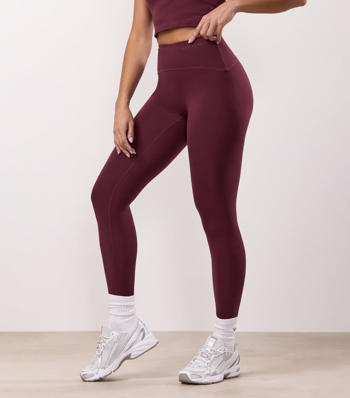 Gym King Gym King Burgundy Sculpting Seams Leggings