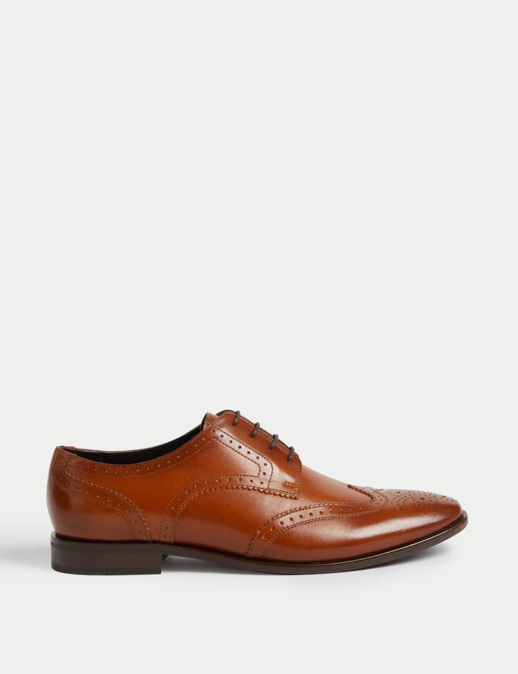 Marks & Spencer M&S Wide Fit Leather Brogues Tan