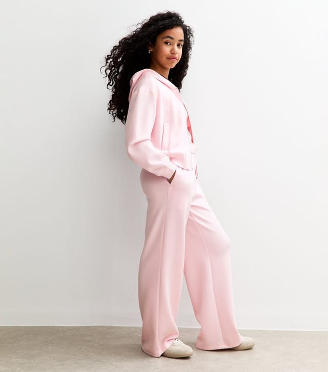 New Look Girls' Light Pink Wide Leg Joggers New Look - 2