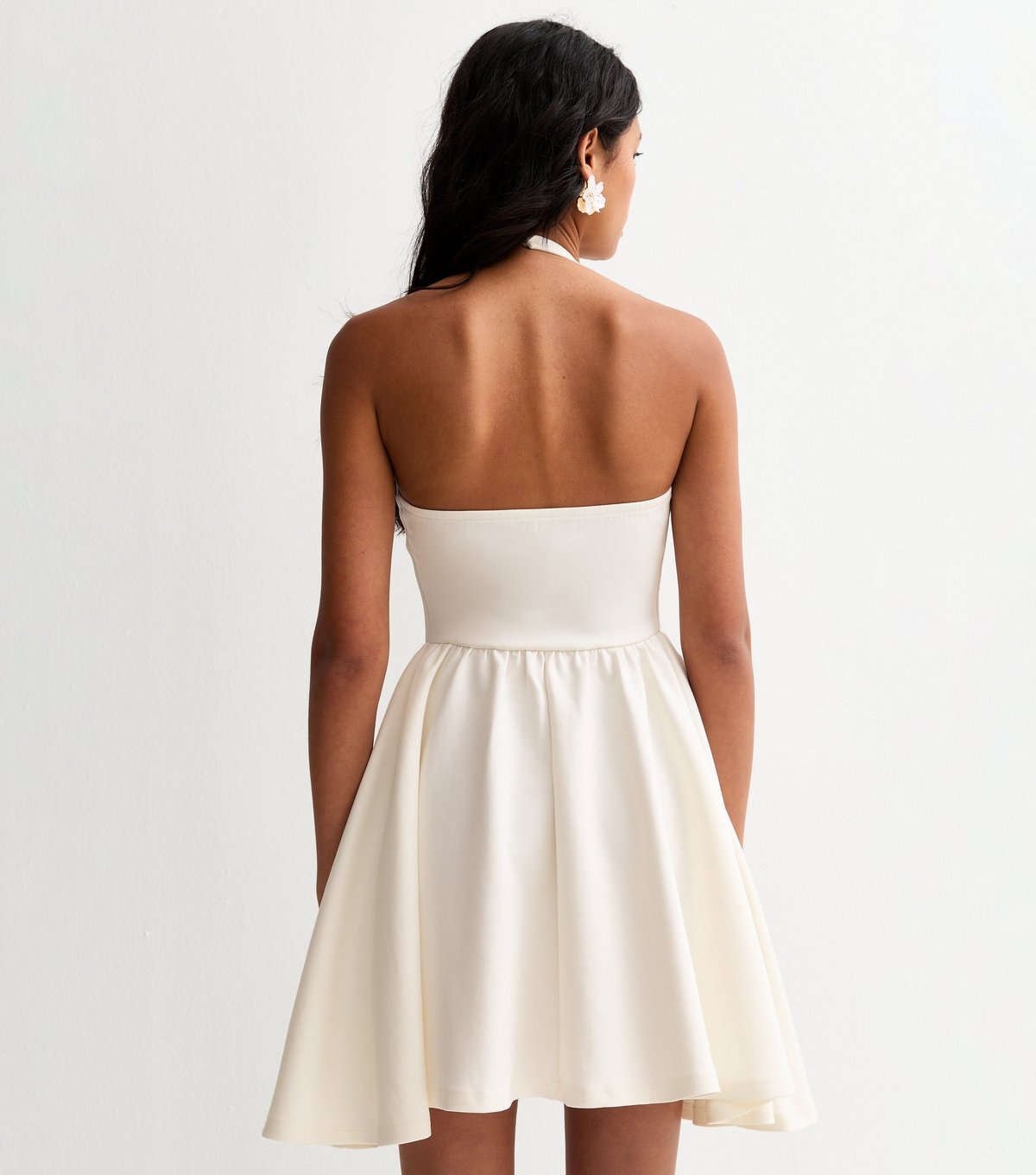 New Look Women's White Halterneck Skater Dress New Look - 4