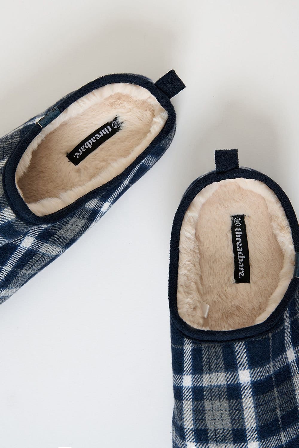 Threadbare Threadbare Men's Faux Fur Lined Mule Slippers in Navy - 4