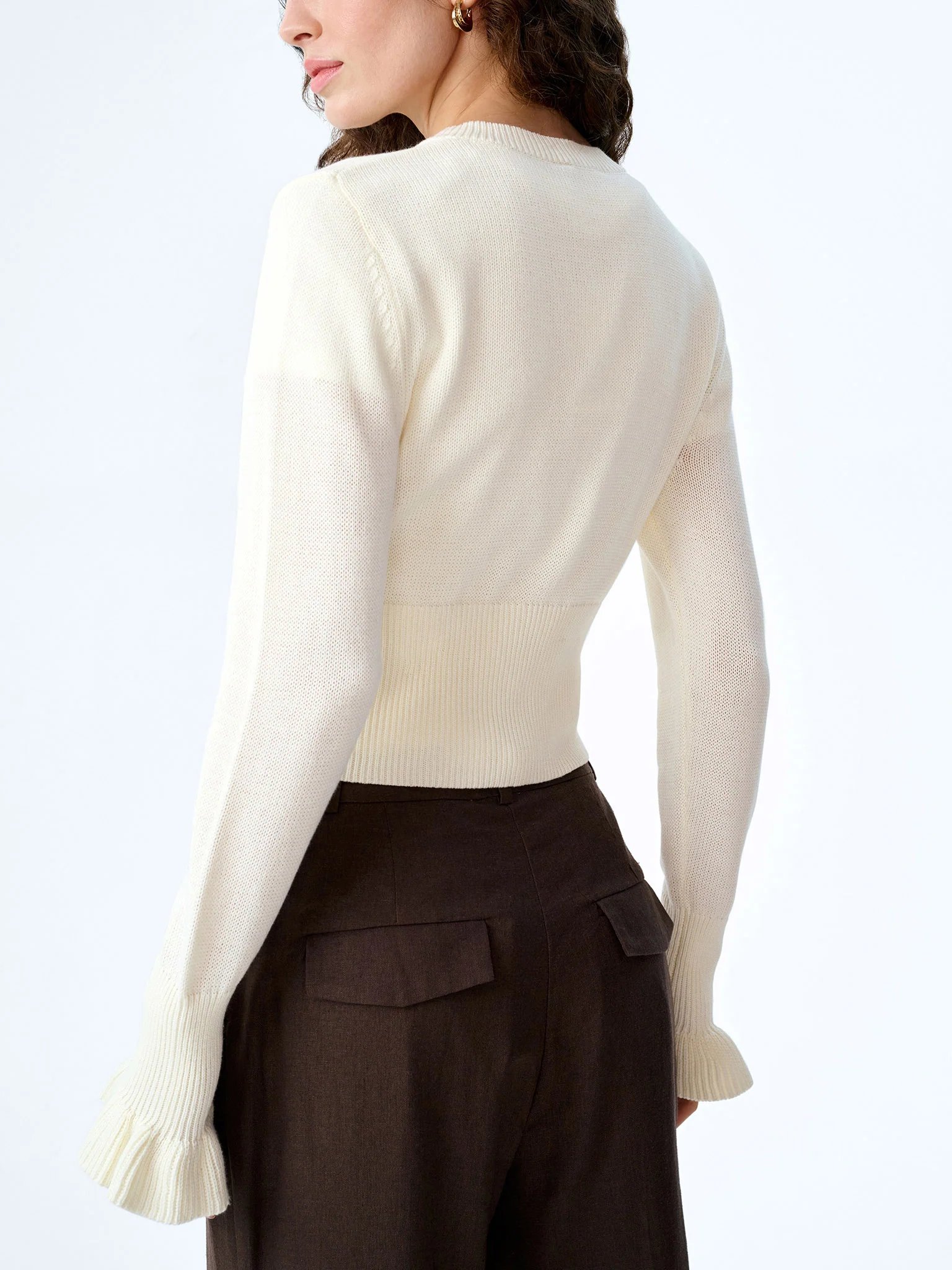 OMNES Sylvie Cardigan in White - 3