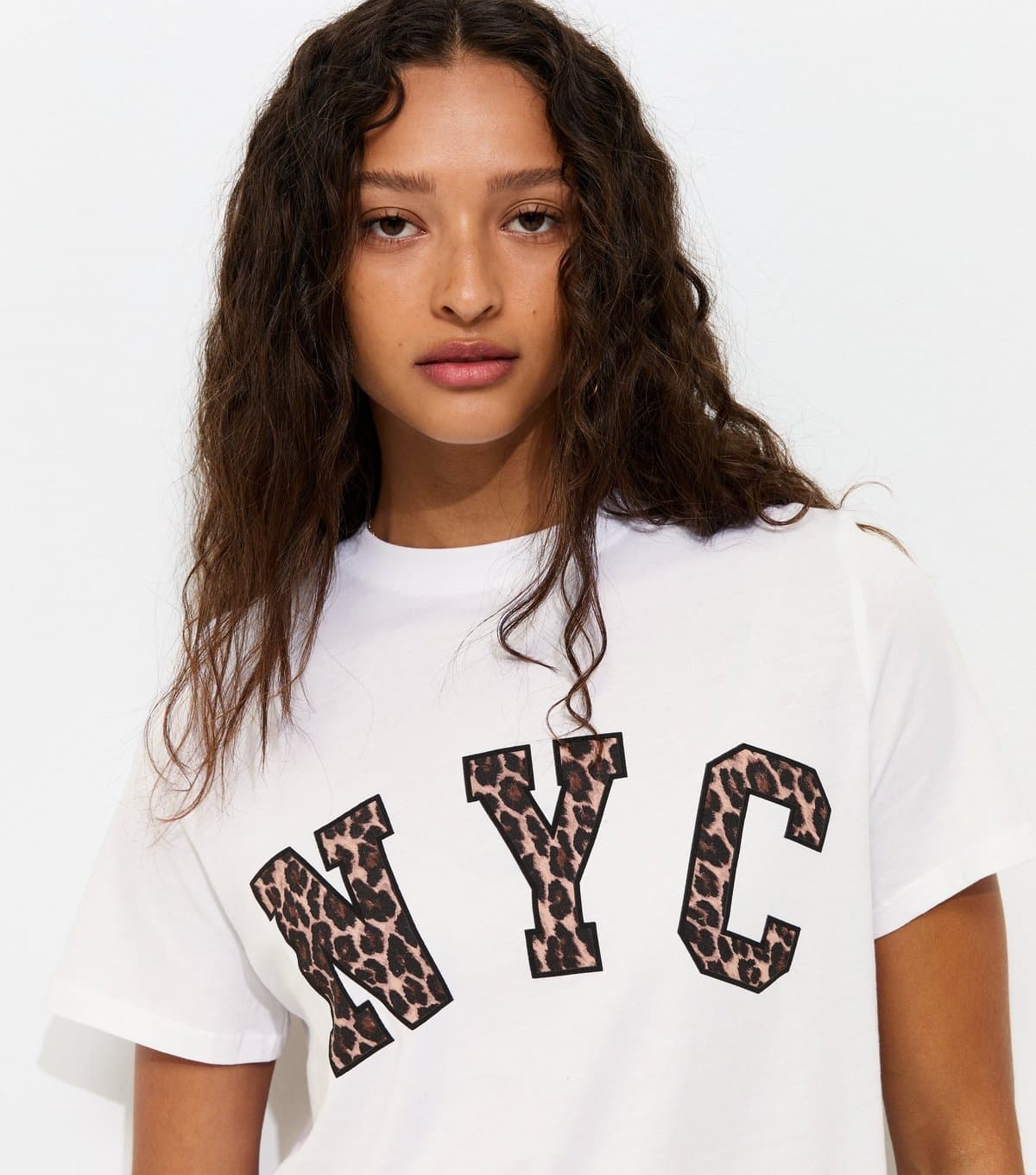 New Look New Look White Cotton NYC Logo T-Shirt