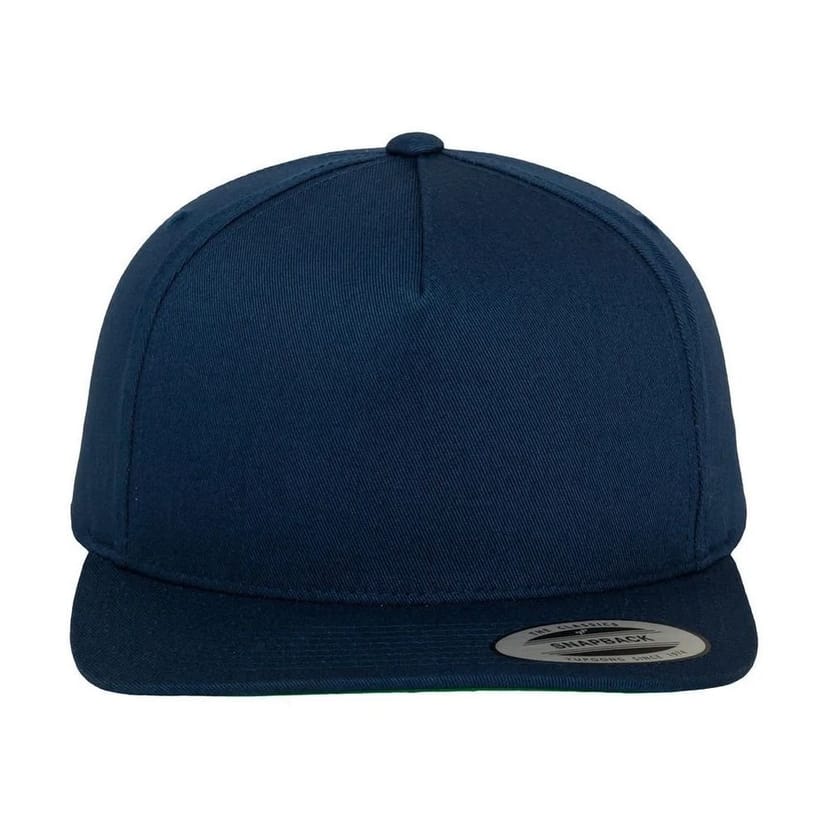 Classic Classic Men's 5 Panel Snapback Cap in Navy - 1