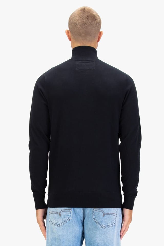 Luke 1977 Luke 1977 Men's Jacob 1000 Quarter Zip Knitted Jumper in Black - 2