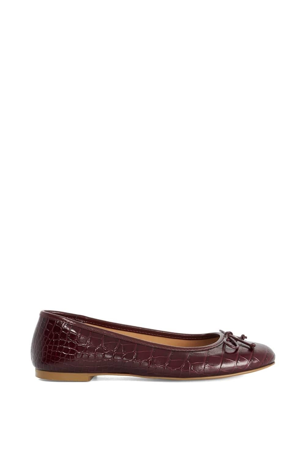Dune London Dune London Women's 'Helenne' Leather Ballet Pumps in Red
