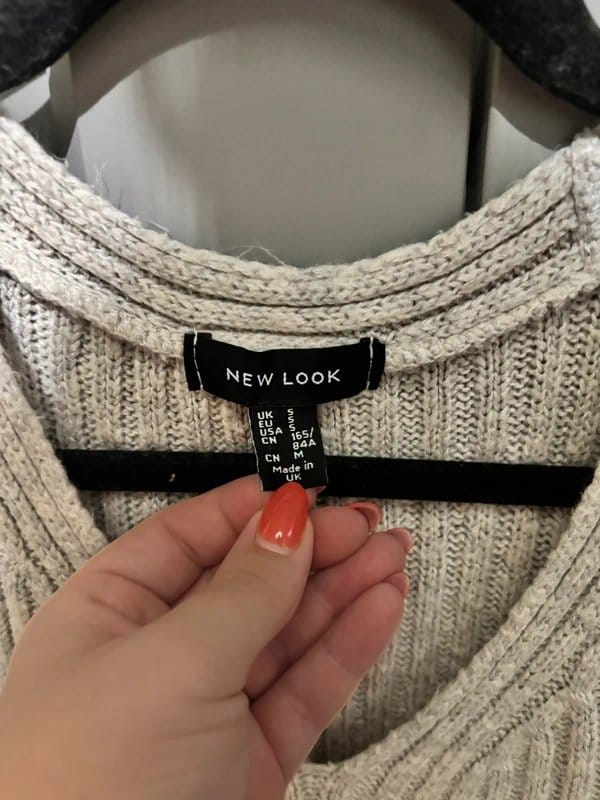 New Look Grey Oversized Lightweight Knitted Jumper
