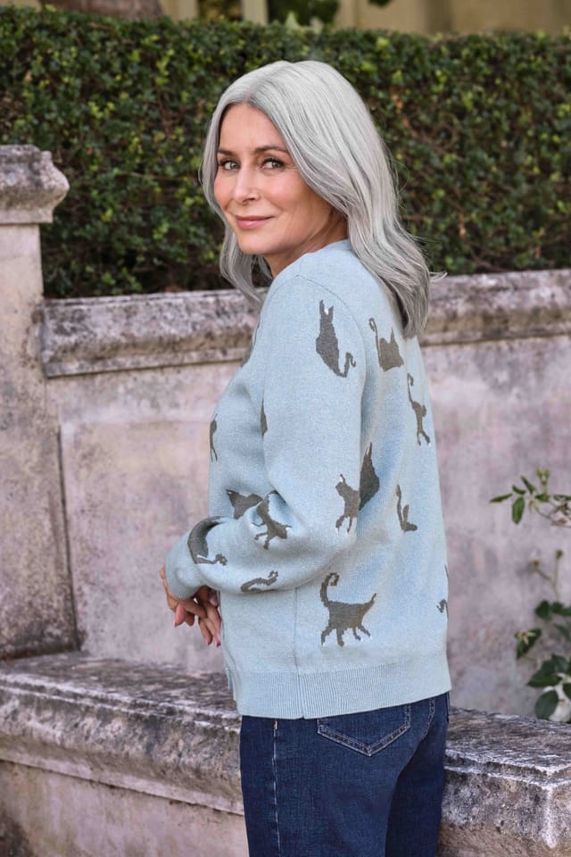 WoolOvers WoolOvers Women's Smudge The Cat Cardigan - 3