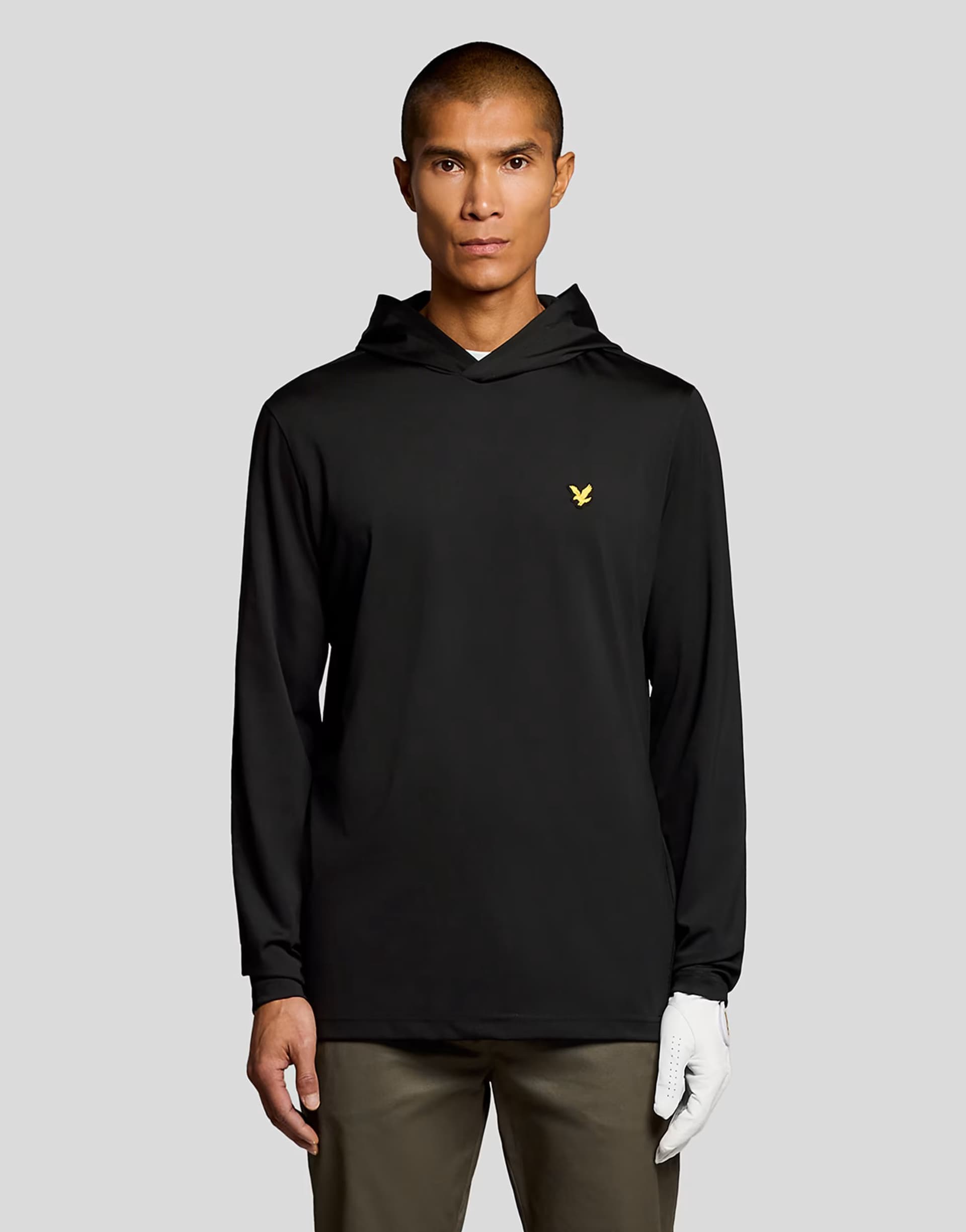 ASOS Lyle & Scott Mid layers golf core midlayer hoodie in z865 jet black