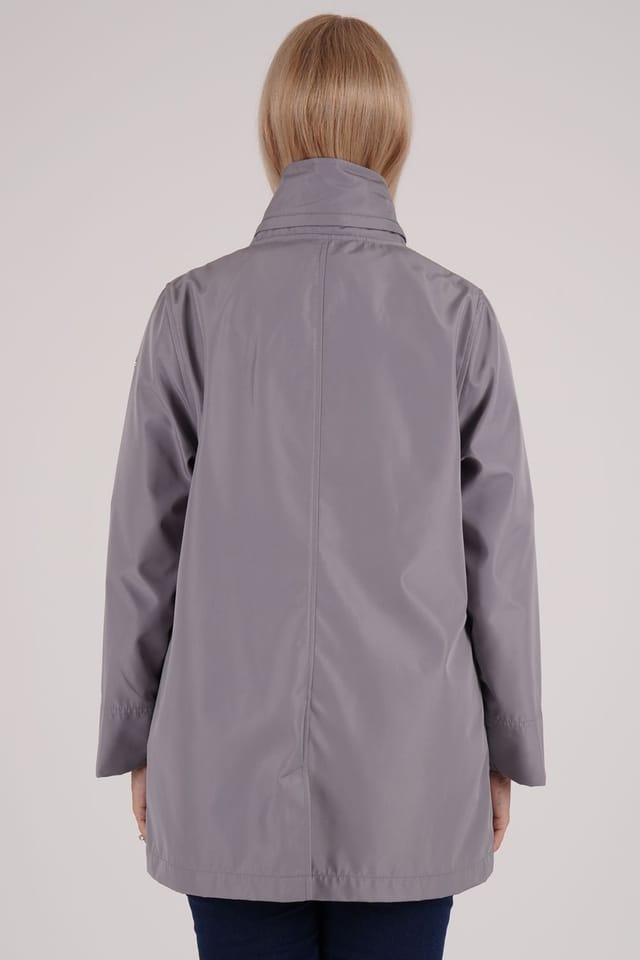 Penny Plain Penny Plain Women's Raincoat in Grey - 3
