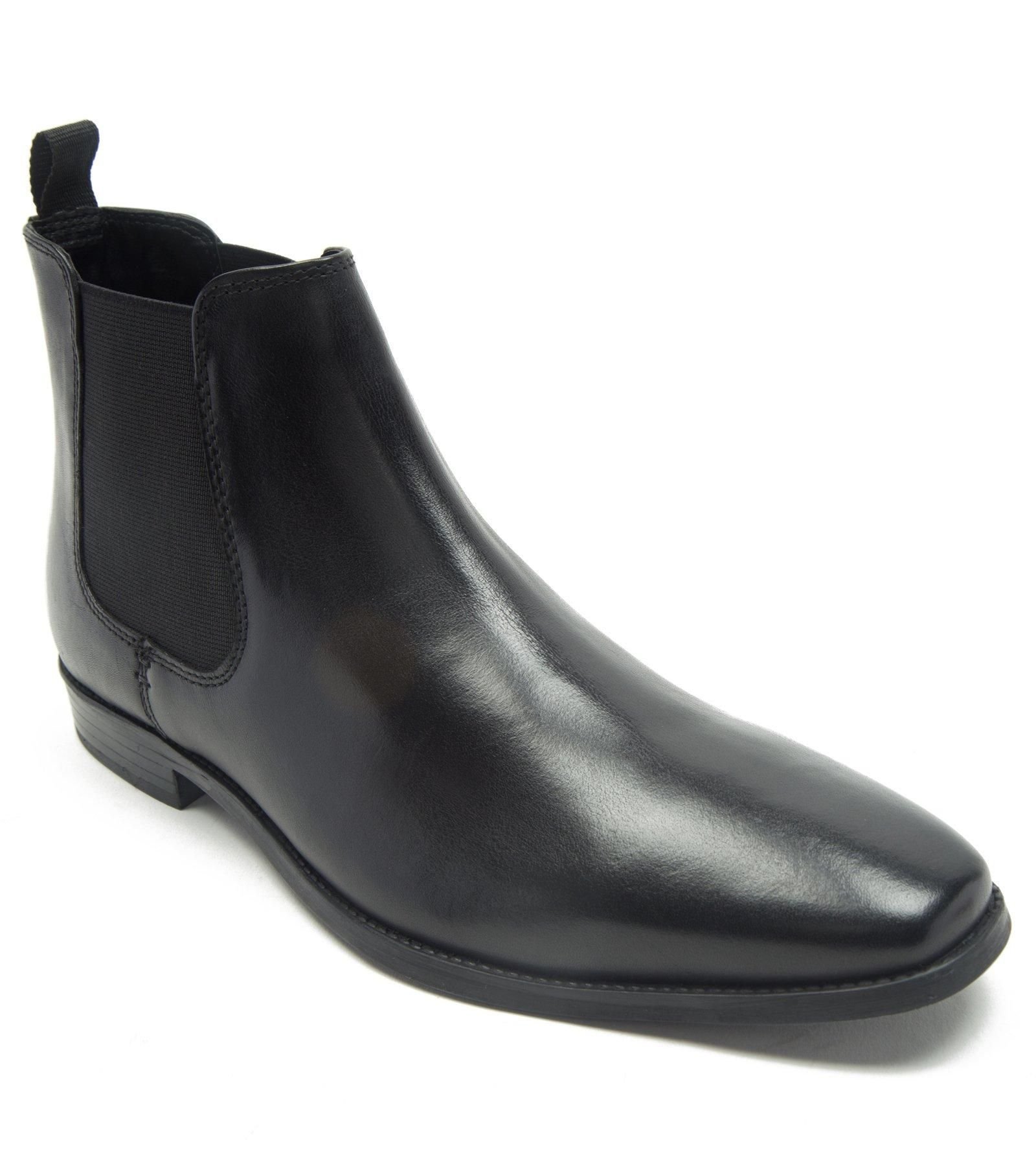 Thomas Crick Thomas Crick Men's Addison' Formal Leather Chelsea Boots in Black - 2