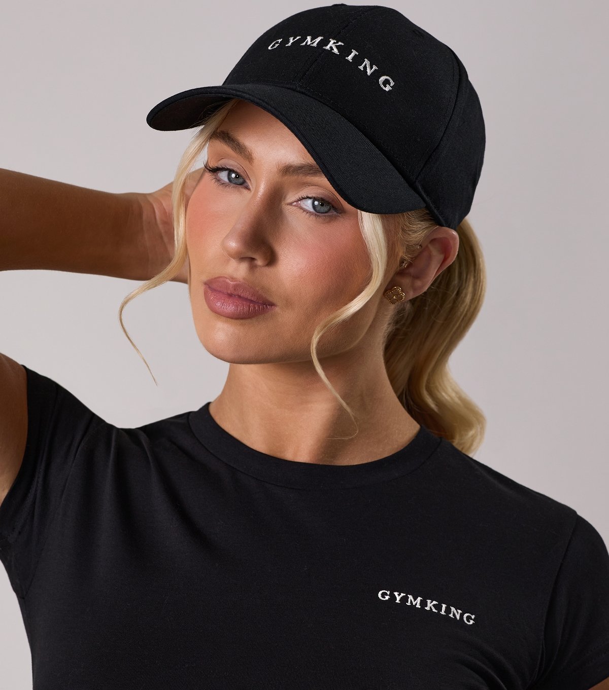 Gym King Black Logo Embroidered Cap Gym King New Look - 2