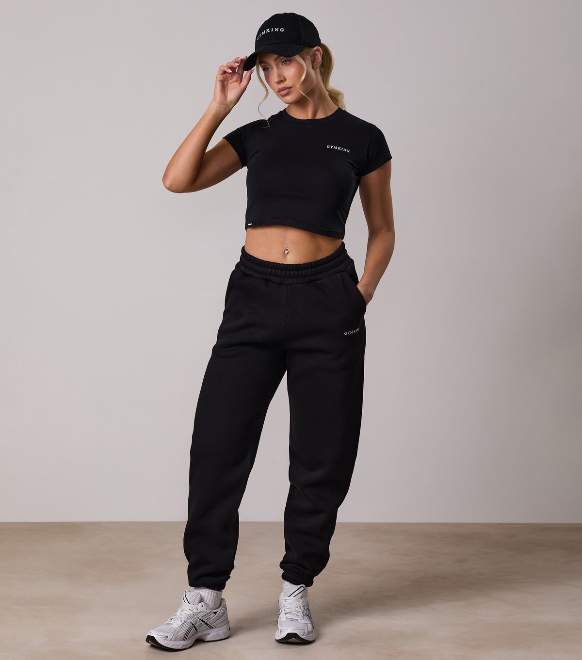 Gym King Black Logo Embroidered Cap Gym King New Look - 3