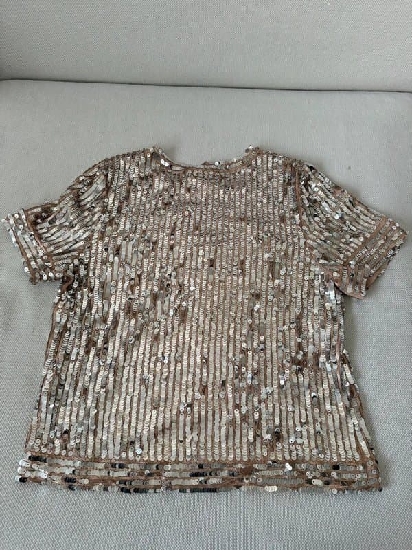 New Look Sequin short sleeve top
