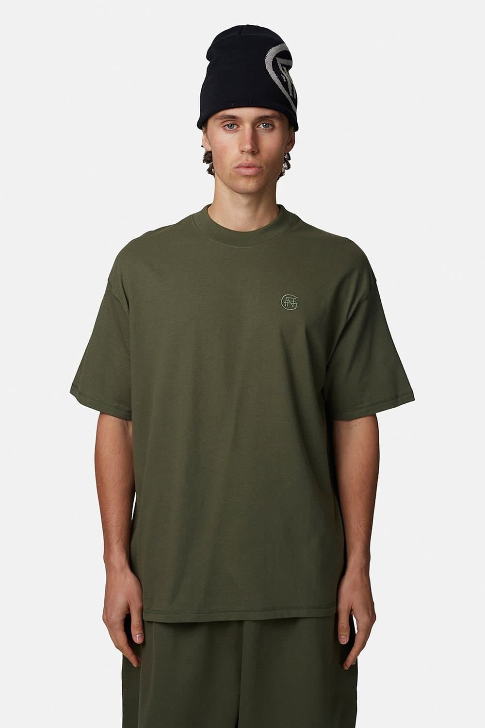 GOOD FOR NOTHING Good For Nothing Men's Relaxed Monogram Tee in Green