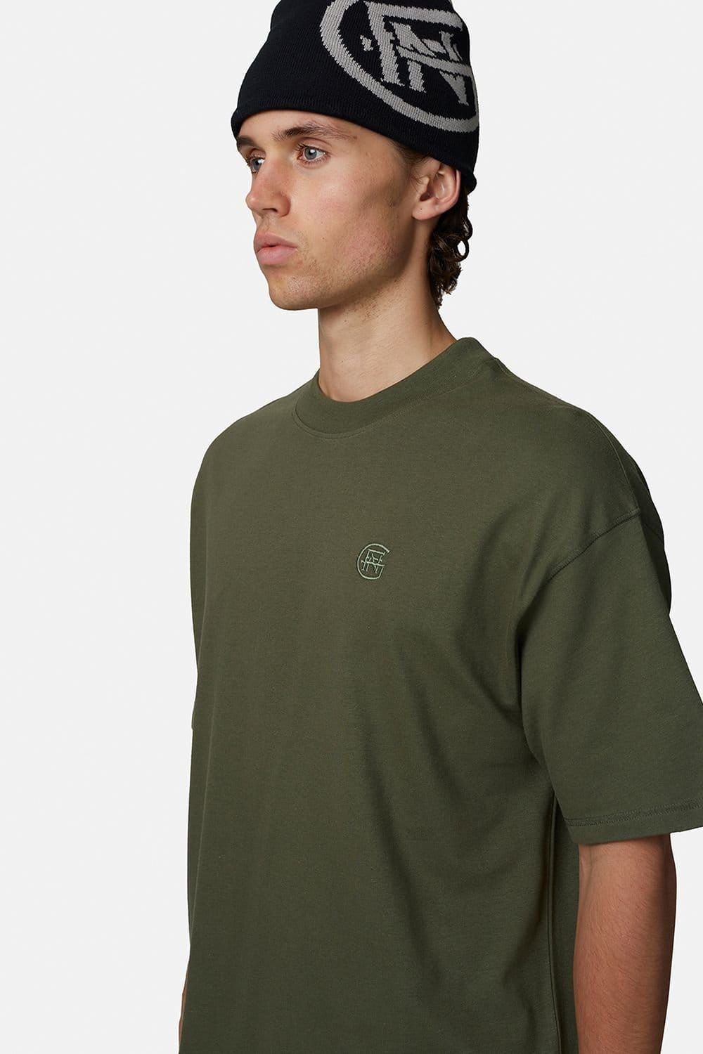 Good For Nothing Good For Nothing Men's Relaxed Monogram Tee in Green - 4