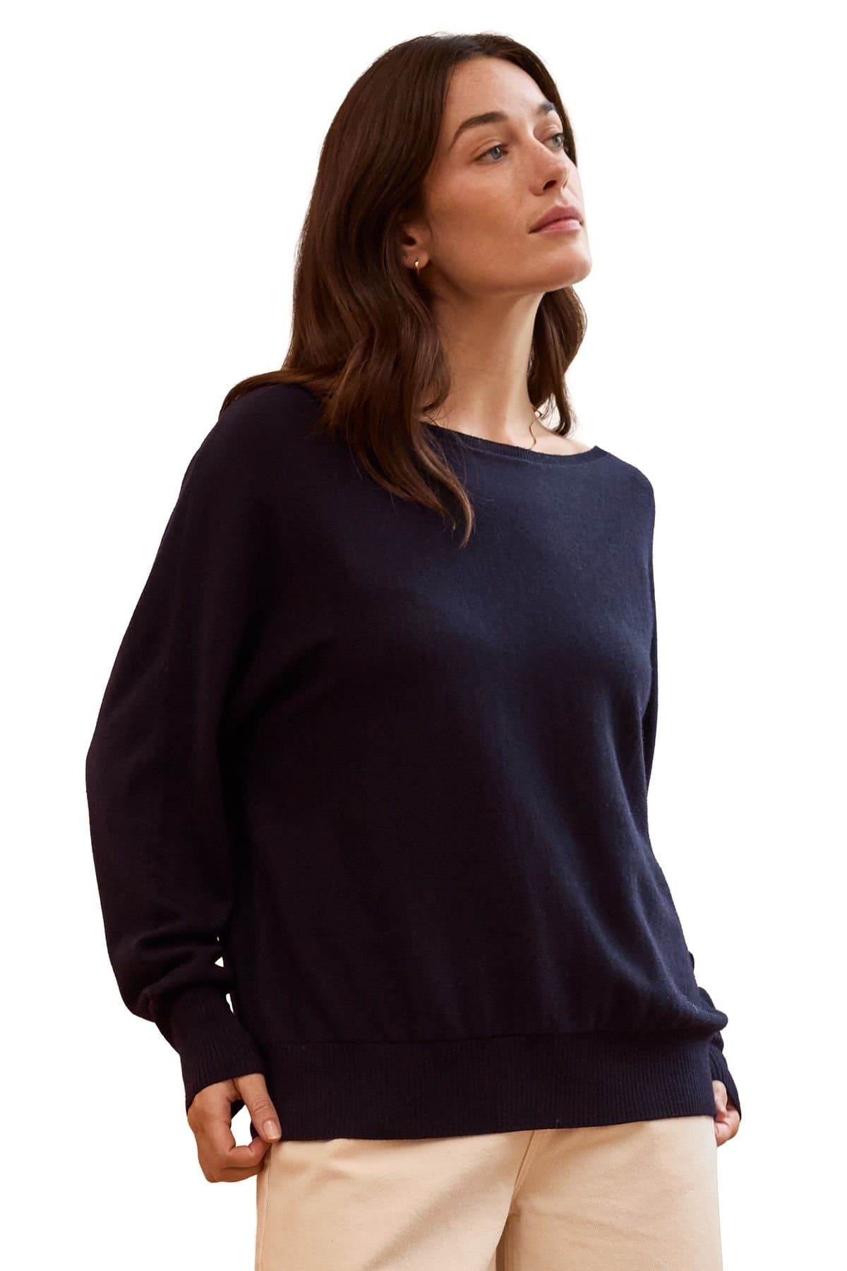 Celtic & Co Celtic & Co Dark Navy Merino Relaxed Sweater