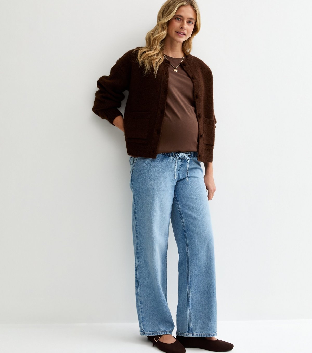 New Look Women's Maternity Pack of 3 Brown Crew Neck T-Shirts New Look - 3