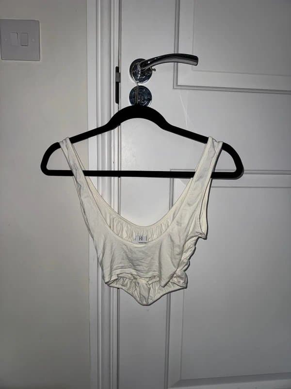 ASOS ASOS luxe crop gathered ruche top