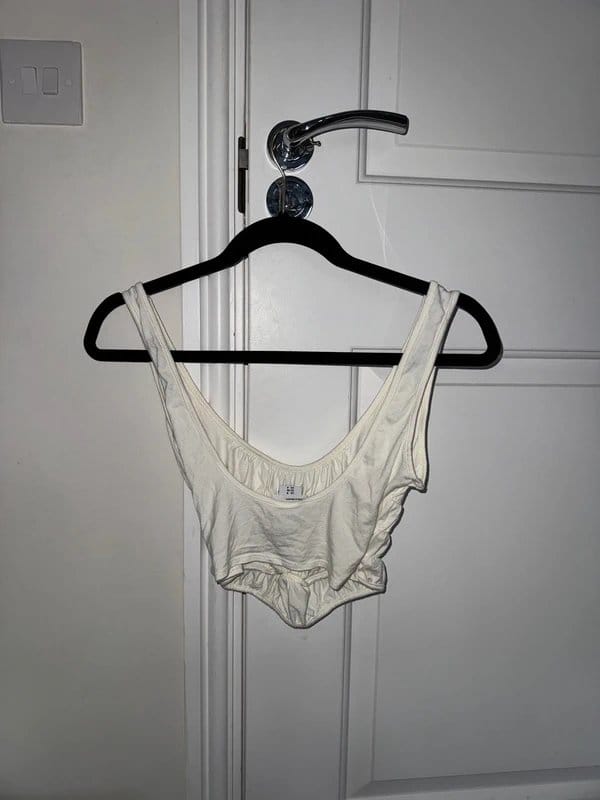 ASOS White Ruche Corset Top